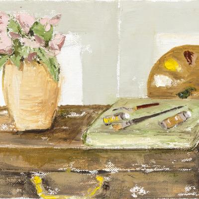 La boîte de peinture I huile sur toile - 16 x 22