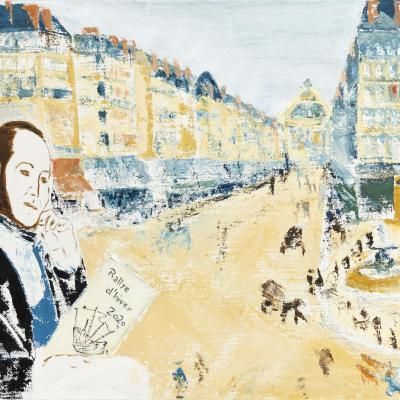 Le pari d'Haussmann I Huile sur toile - 38x46